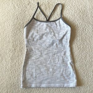 Lululemon Power Y  Tank Top Heather Grey size 4